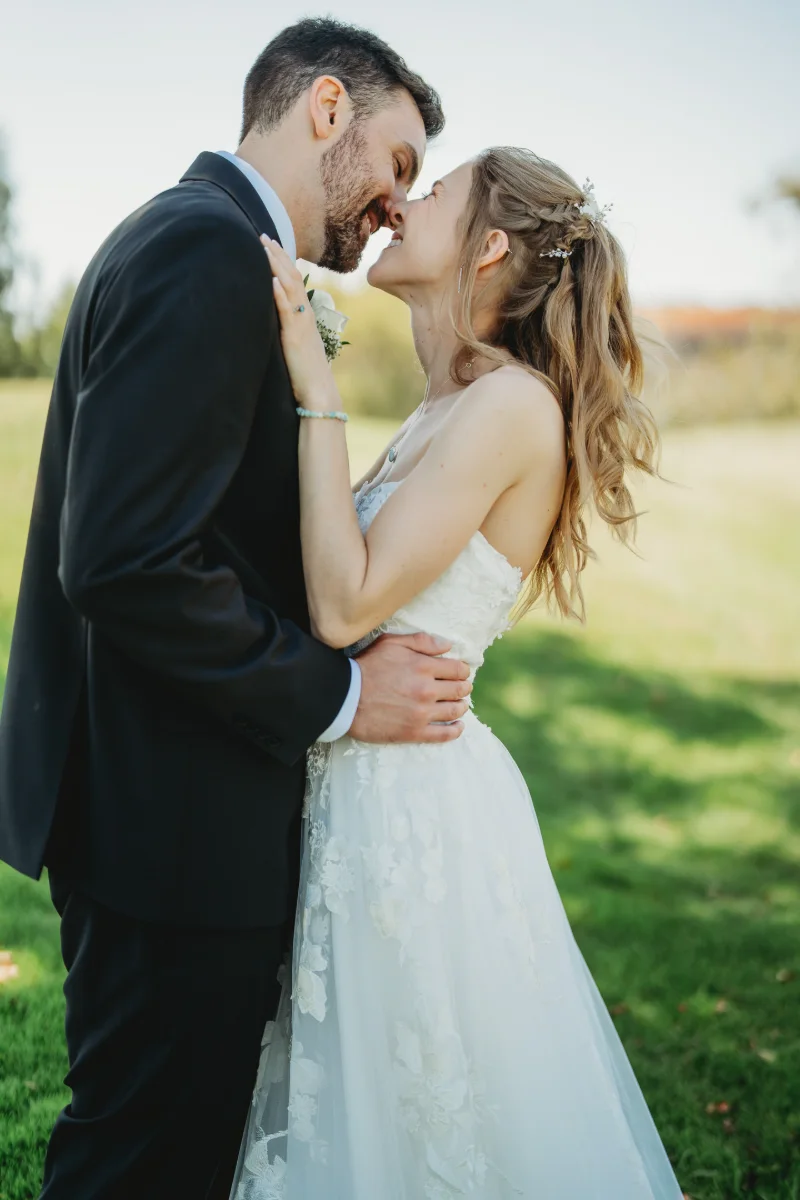 Couple portrait at golden hour